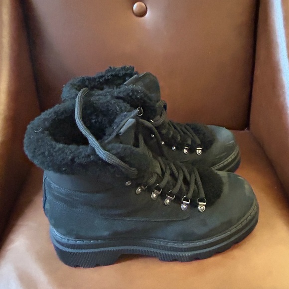 Voile Blanche Women's Tweed Shearling Lined Black Booties - Picture 5 of 11